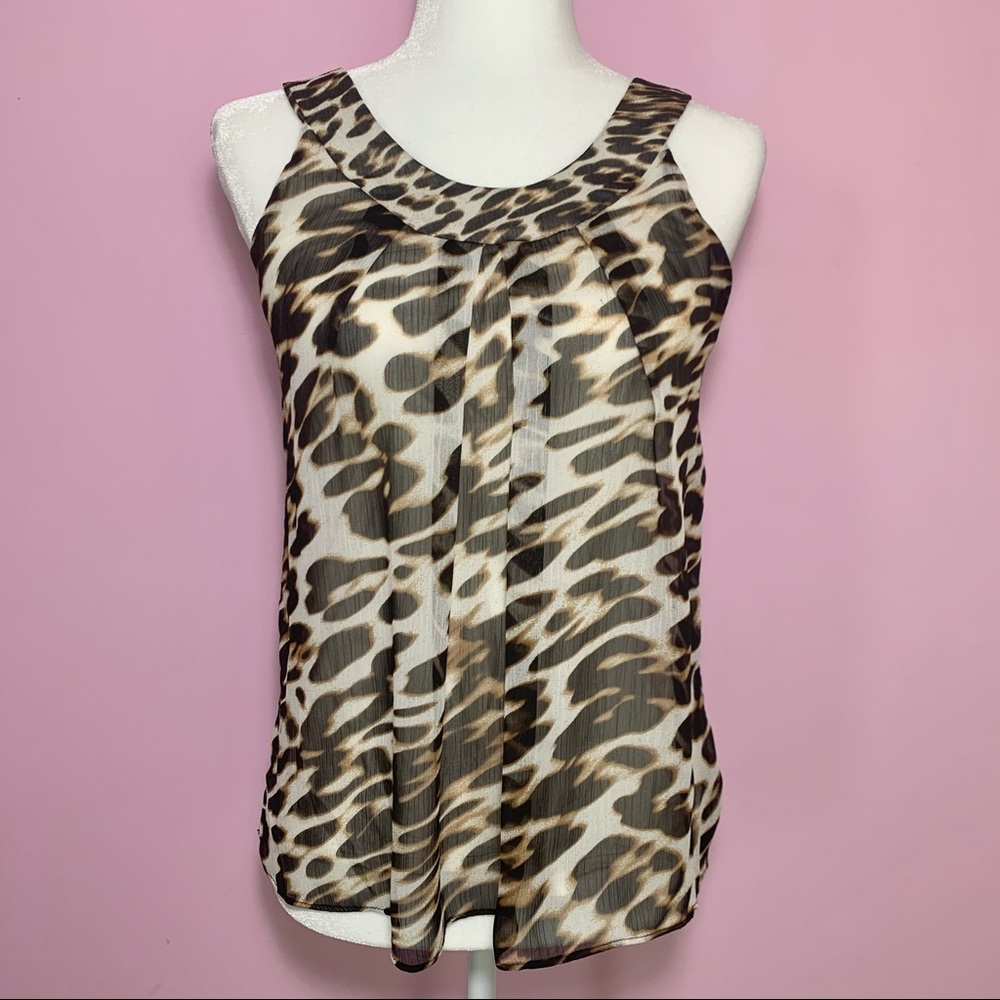 New York & Company Leopard Tank
